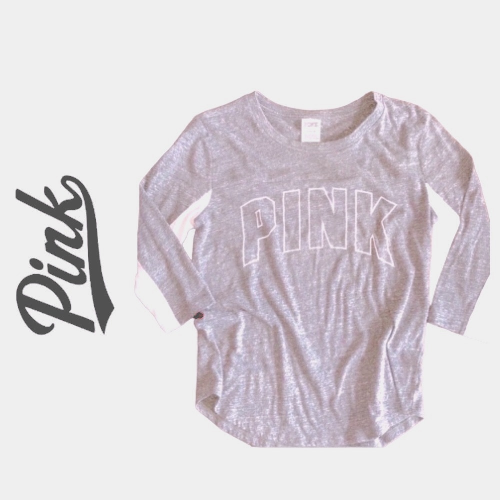 PINK➕VICTORIAS SECRET Graphic Elbow Tee